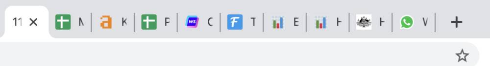 Chrome browser tabs showing Favicon