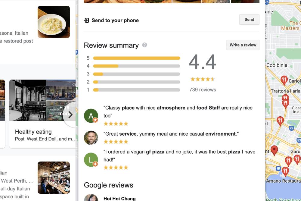 Attract online reviews on sites like Google