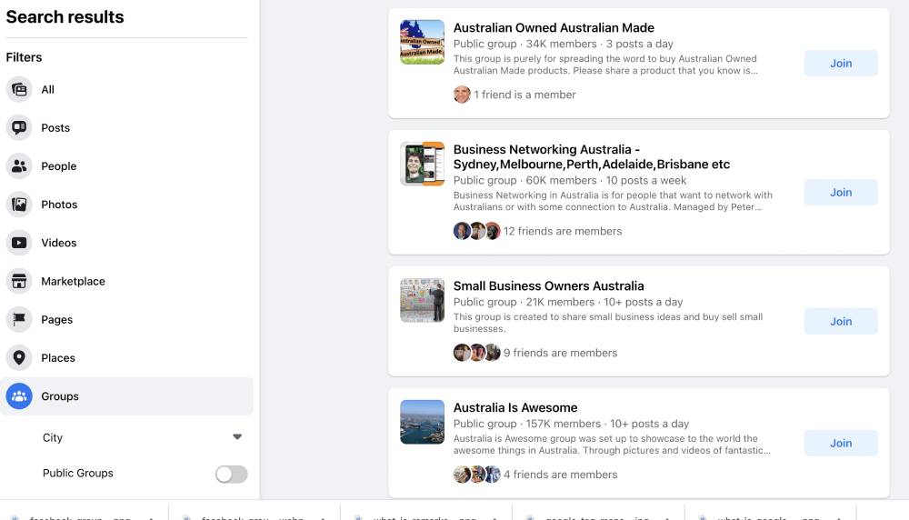 Australian business Facebook groups